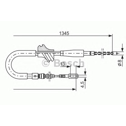 Foto Cable de accionamiento, freno de estacionamiento BOSCH 1987482101