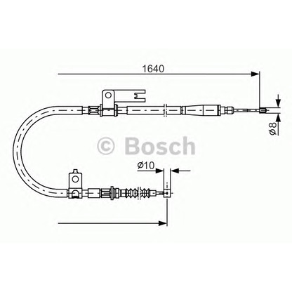 Фото Трос, стояночная тормозная система BOSCH 1987482154