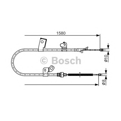 Фото Трос, стояночная тормозная система BOSCH 1987482155