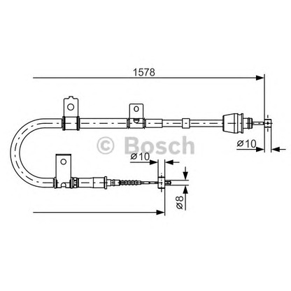 Фото Трос, стояночная тормозная система BOSCH 1987482167