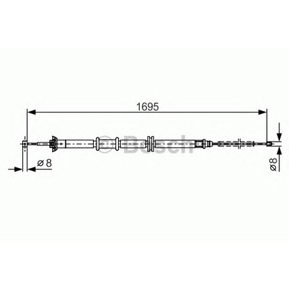 Zdjęcie Cięgno, hamulec postojowy BOSCH 1987482205