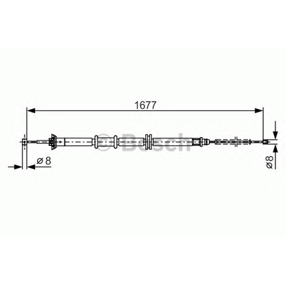 Фото Трос, стояночная тормозная система BOSCH 1987482208