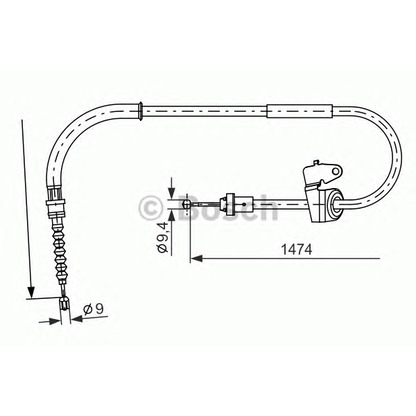 Photo Cable, parking brake BOSCH 1987482229