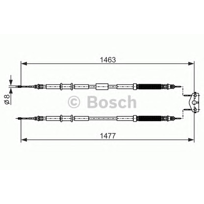 Фото Трос, стояночная тормозная система BOSCH 1987482283