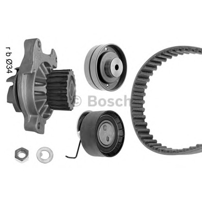 Photo Timing Belt Kit BOSCH 1987948876