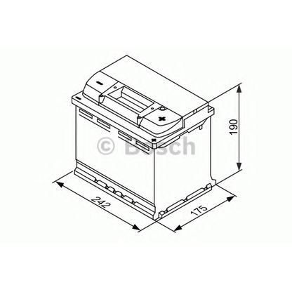 Photo Batterie de démarrage; Batterie de démarrage BOSCH 0092S5E050