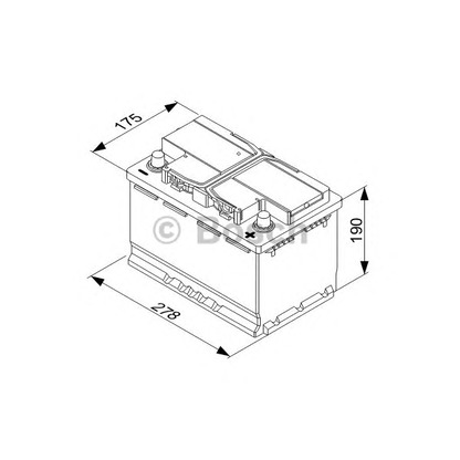 Photo Batterie de démarrage; Batterie de démarrage BOSCH 0092T30080