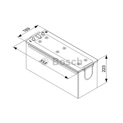 Photo Batterie de démarrage; Batterie de démarrage BOSCH 0092T40750