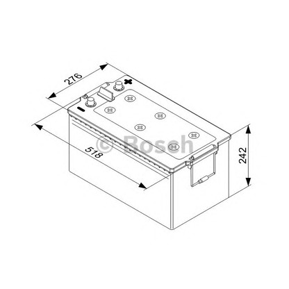 Foto Batteria avviamento; Batteria avviamento BOSCH 0092T50800