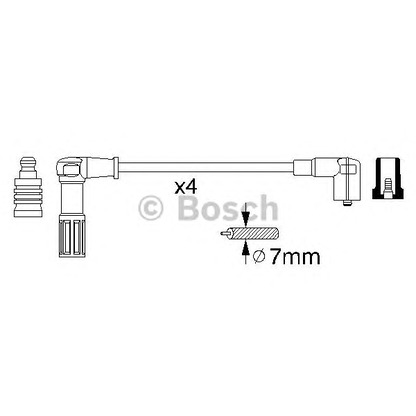 Фото Комплект проводов зажигания BOSCH 0356912845