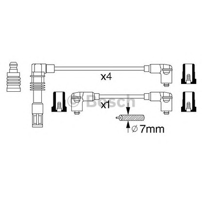 Фото Комплект проводов зажигания BOSCH 0986356309