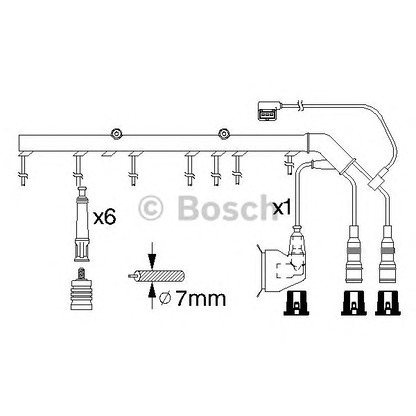 Photo Ignition Cable Kit BOSCH 0986356326