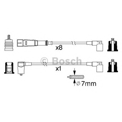 Zdjęcie Zestaw przewodów zapłonowych BOSCH 0986356330