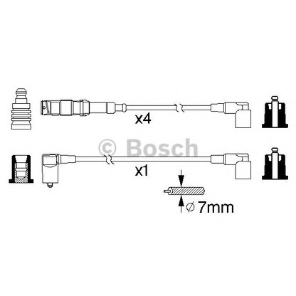 Foto Zündleitungssatz BOSCH 0986356333