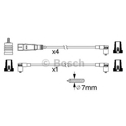 Фото Комплект проводов зажигания BOSCH 0986356343