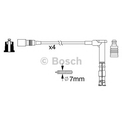 Foto Zündleitungssatz BOSCH 0986356351