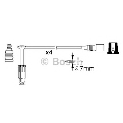 Foto Zündleitungssatz BOSCH 0986356352