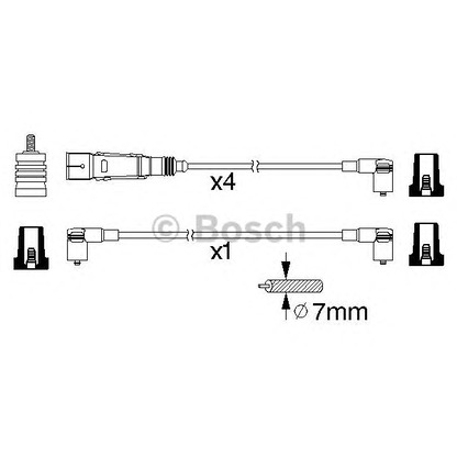 Zdjęcie Zestaw przewodów zapłonowych BOSCH 0986356356