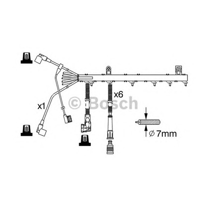 Фото Комплект проводов зажигания BOSCH 0986356368