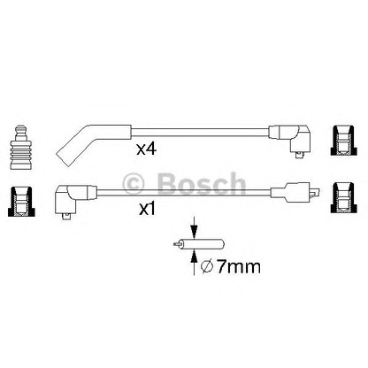 Foto Zündleitungssatz BOSCH 0986356701