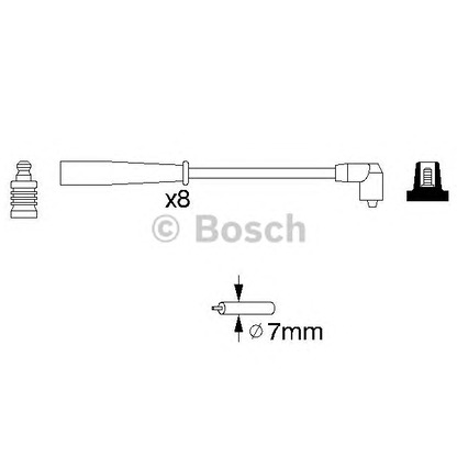 Foto Zündleitungssatz BOSCH 0986356707