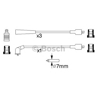 Foto Zündleitungssatz BOSCH 0986356710