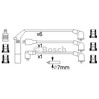 Photo Kit de câbles d'allumage BOSCH 0986356714