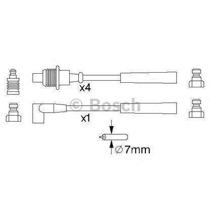 Foto Zündleitungssatz BOSCH 0986356715