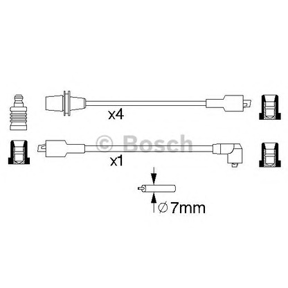 Zdjęcie Zestaw przewodów zapłonowych BOSCH 0986356725