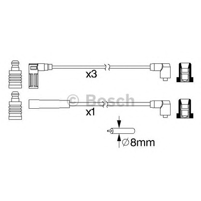 Photo Ignition Cable Kit BOSCH 0986356733