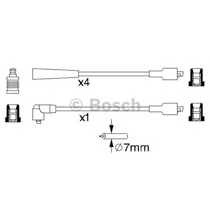 Foto Zündleitungssatz BOSCH 0986356736