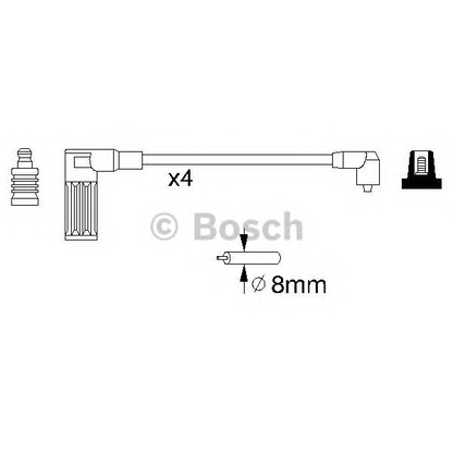 Photo Ignition Cable Kit BOSCH 0986356738