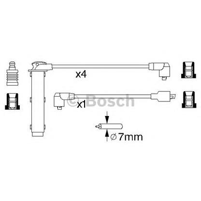 Zdjęcie Zestaw przewodów zapłonowych BOSCH 0986356748