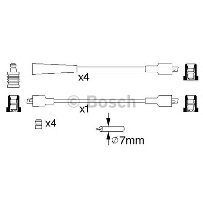 Zdjęcie Zestaw przewodów zapłonowych BOSCH 0986356750