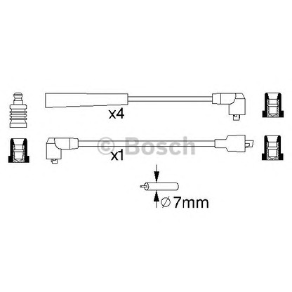 Фото Комплект проводов зажигания BOSCH 0986356759