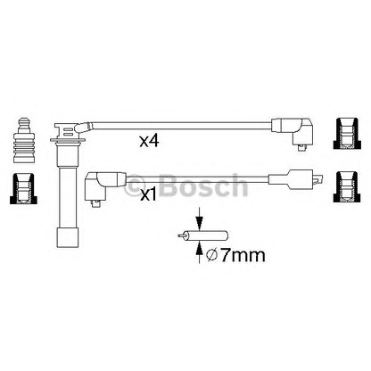 Фото Комплект проводов зажигания BOSCH 0986356760