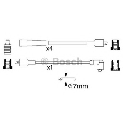 Zdjęcie Zestaw przewodów zapłonowych BOSCH 0986356761