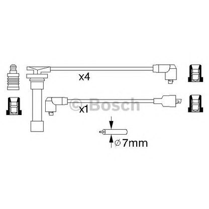 Photo Ignition Cable Kit BOSCH 0986356766