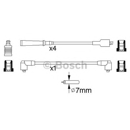 Фото Комплект проводов зажигания BOSCH 0986356773