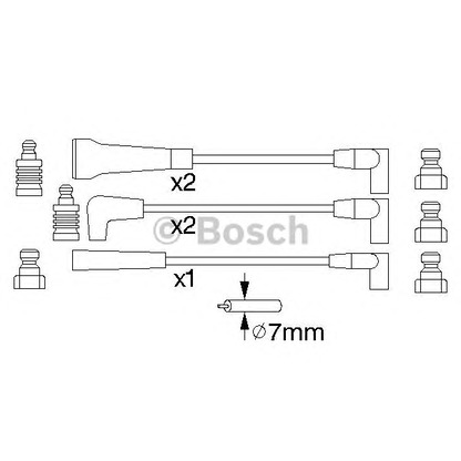 Zdjęcie Zestaw przewodów zapłonowych BOSCH 0986356780