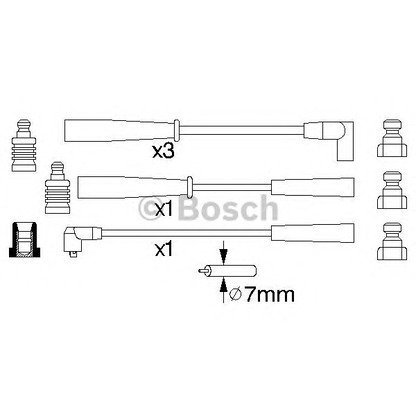 Foto Zündleitungssatz BOSCH 0986356781