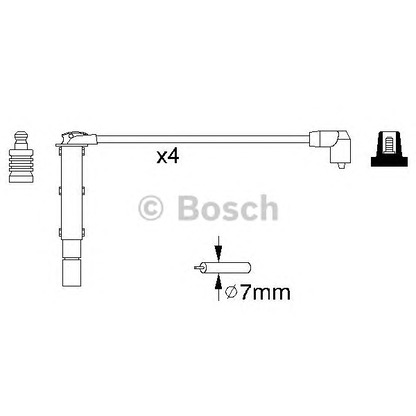 Фото Комплект проводов зажигания BOSCH 0986356787