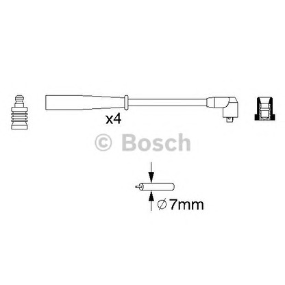 Zdjęcie Zestaw przewodów zapłonowych BOSCH 0986356789