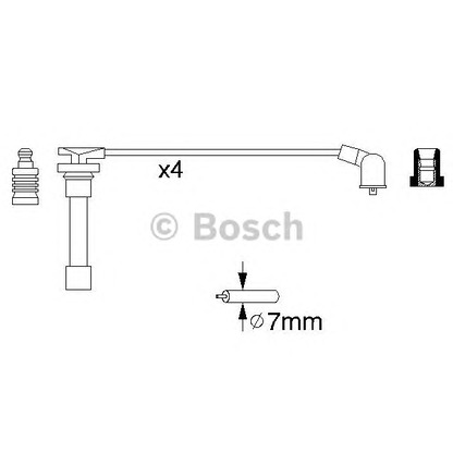 Фото Комплект проводов зажигания BOSCH 0986356793