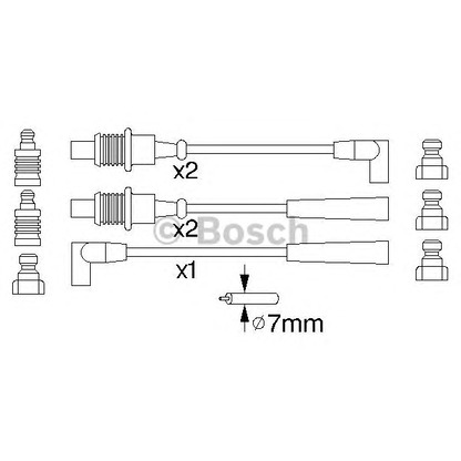 Фото Комплект проводов зажигания BOSCH 0986356794