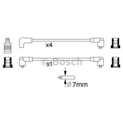 Zdjęcie Zestaw przewodów zapłonowych BOSCH 0986356797