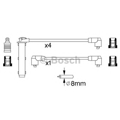 Foto Zündleitungssatz BOSCH 0986356802