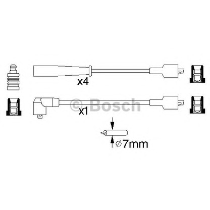 Zdjęcie Zestaw przewodów zapłonowych BOSCH 0986356815