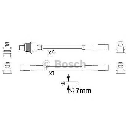 Foto Zündleitungssatz BOSCH 0986356820