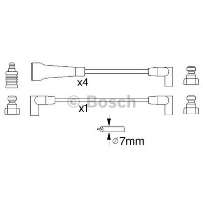 Photo Ignition Cable Kit BOSCH 0986356824